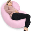 Pregnancy Pillow with Soft Jersey Cover - C Shaped Body Pillow for Pregnant Women