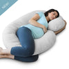 Pregnancy Pillow with Soft Jersey Cover - C Shaped Body Pillow for Pregnant Women