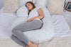 Pregnancy Pillow with Soft Jersey Cover - C Shaped Body Pillow for Pregnant Women