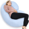 Pregnancy Pillow with Soft Jersey Cover - C Shaped Body Pillow for Pregnant Women